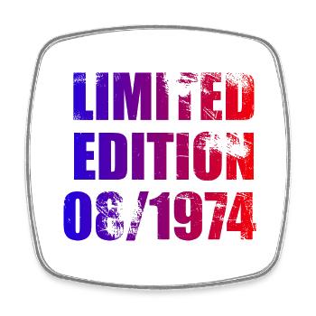 50th Birthday Limited Edition 08/1974 - Square fridge magnet - white - Front