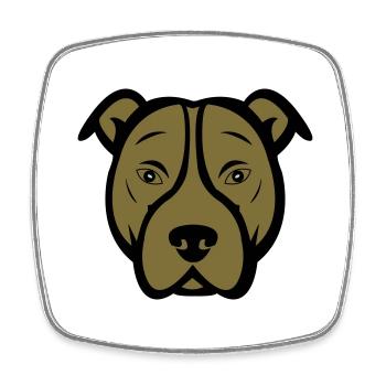 dog - Viereckiger Kühlschrankmagnet - Weiß - Vorne