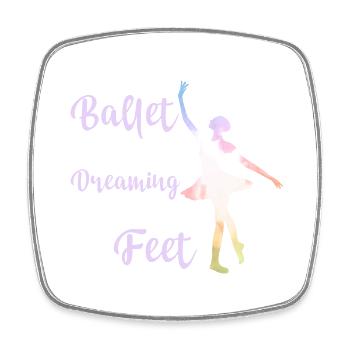 Ballet Is Like Dreaming On Your Feet Dance Balleri - Square fridge magnet - white - Front