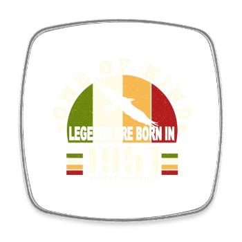 Legend Born 1951 anniversaire 73 ans - Magnet carré - blanc - Devant