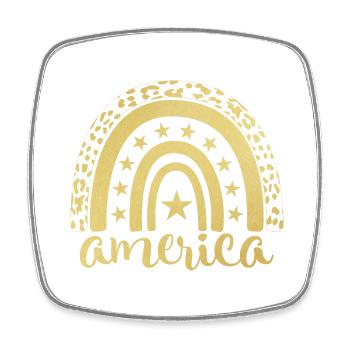 america 4th of July - Square fridge magnet - white - Front