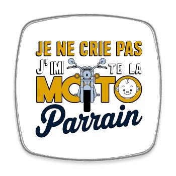 Godfather Motorcycle - Brum Brum! - Square fridge magnet - white - Front