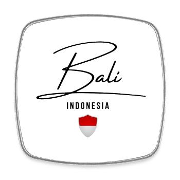 I Love Bali, Bali Indonesien - Viereckiger Kühlschrankmagnet - Weiß - Vorne