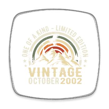 Anniversaire octobre 2002 - Born in October 2002 - Square fridge magnet - white - Front