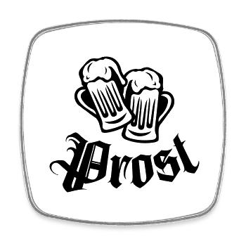 Santé de la bière - Magnet carré - blanc - Devant