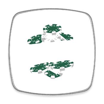 Tapis ! - Magnet carré - blanc - Devant