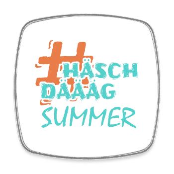 Summer - Viereckiger Kühlschrankmagnet - Weiß - Vorne