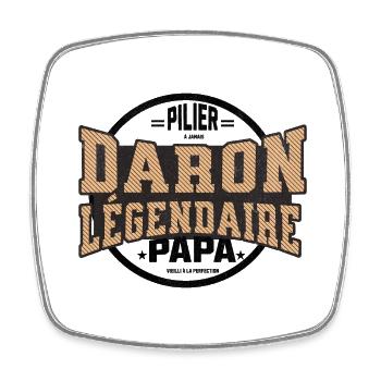 Le "Daron Légendaire : Pilier de Famille" - Magnet carré - blanc - Devant