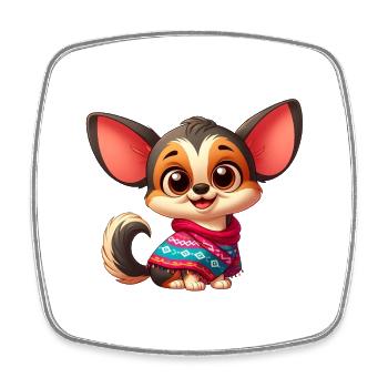 Chihuahua 11 - Square fridge magnet - white - Front