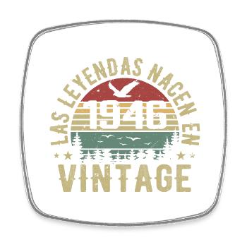 Legends are born 1946 Birthday Gift 1946 - Square fridge magnet - white - Front