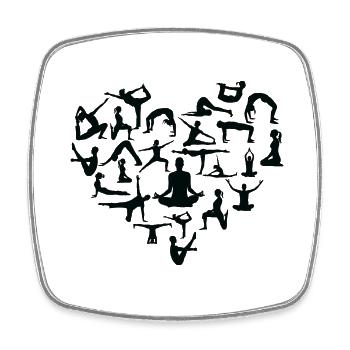 Yoga Meditation Spa Namaste - Viereckiger Kühlschrankmagnet - Weiß - Vorne