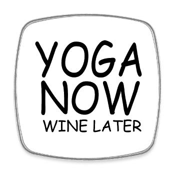 Yoga Meditation Spa - Square fridge magnet - white - Front