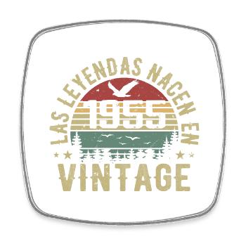 Legenden werden geboren 1955 Geburtstagsgeschenk 1955 - Viereckiger Kühlschrankmagnet - Weiß - Vorne