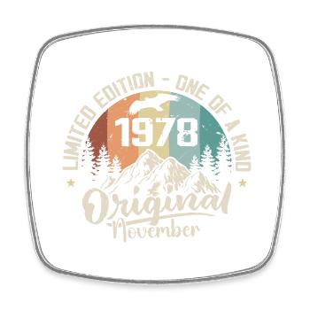 Original November 1978 Geburtstag November 1978 - Viereckiger Kühlschrankmagnet - Weiß - Vorne