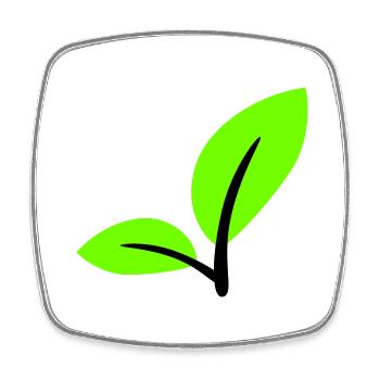 2 Green Beautiful Leaves Eco Spring Summer Nature - Square fridge magnet - white - Front