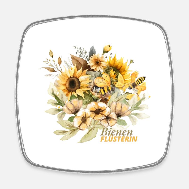 Bee Whisperer - Square fridge magnet - white