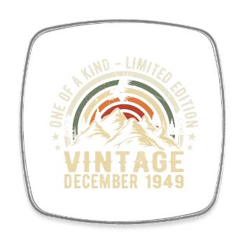 Dezember 1949 - Ausgezeichnet seit Dezember 1949 - Viereckiger Kühlschrankmagnet - Weiß - Vorne