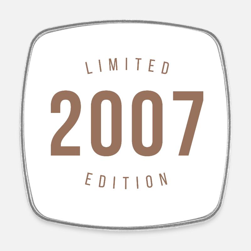 2007 Limited Edition Retro Style Geburtstagsgeschenk - Viereckiger Kühlschrankmagnet - Weiß