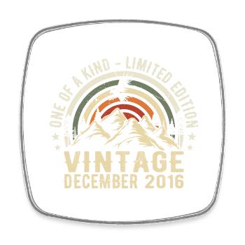 December 2016 - Excellent since December 2016 - Square fridge magnet - white - Front
