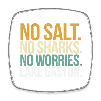 Lake idyll at Lake Gaston - Square fridge magnet - white - Front