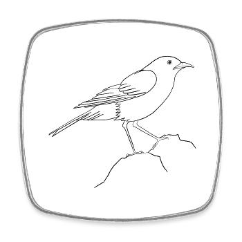 Day of the Bird - Square fridge magnet - white - Front