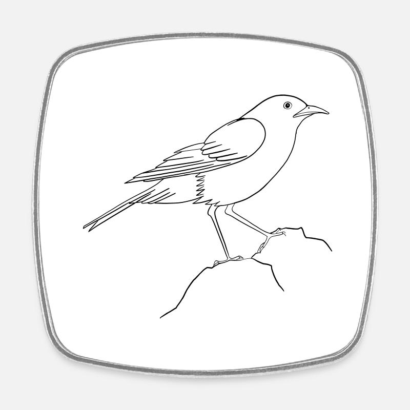 Jour de l’Oiseau - Magnet carré - blanc