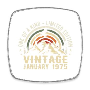 Cadeau Anniversaire Janvier 1975 - Original 50 Ans - Magnet carré - blanc - Devant