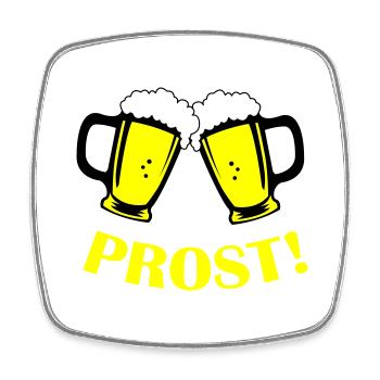 Beer Cheers - Square fridge magnet - white - Front