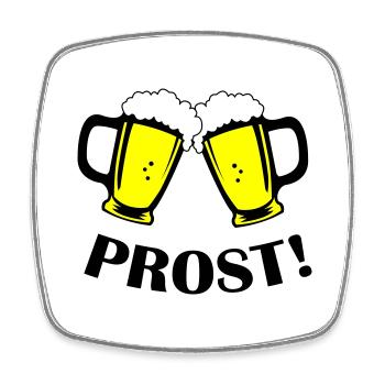 Beer Cheers - Square fridge magnet - white - Front