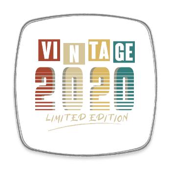 2020 Vintage 2020 né en 2020 anniversaire. Année 2 - Magnet carré - blanc - Devant