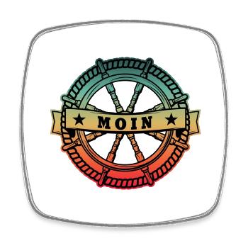 Nordstyle Moin Ankerdesign N° 1 Ville - Magnet carré - blanc - Devant