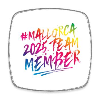 Mallorca 2025 Team Colorful - Square fridge magnet - white - Front