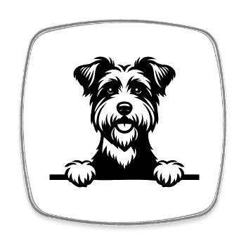 Terrier australien - Magnet carré - blanc - Devant