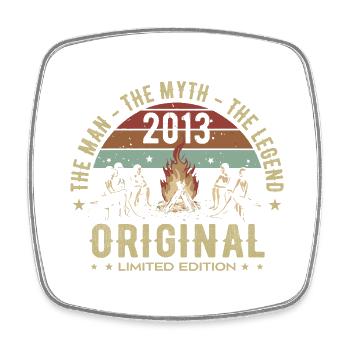 Legendary since 2013 | 12th Anniversary Men - Square fridge magnet - white - Front