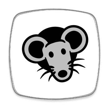 Trou de souris Trou de souris Trou de souris Peeps Mignon Drôle Bande dessinée - Magnet carré - blanc - Devant