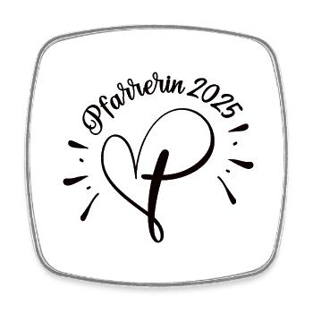 Pfarrerin Pfarrersfrau 2025 Pfarrerinnen Kirche - Viereckiger Kühlschrankmagnet - Weiß - Vorne