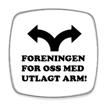The association for us with an outstretched arm - Square fridge magnet - white - Front