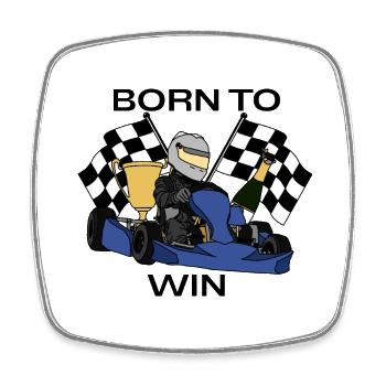 Born to Win - Square fridge magnet - white - Front