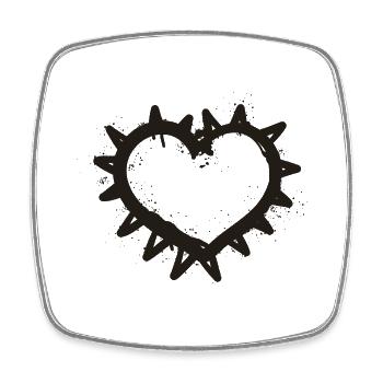 Coeur Trésor Personne préférée Je t’aime - Magnet carré - blanc - Devant