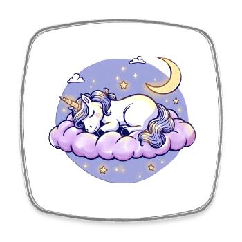 einhorn - Viereckiger Kühlschrankmagnet - Weiß - Vorne