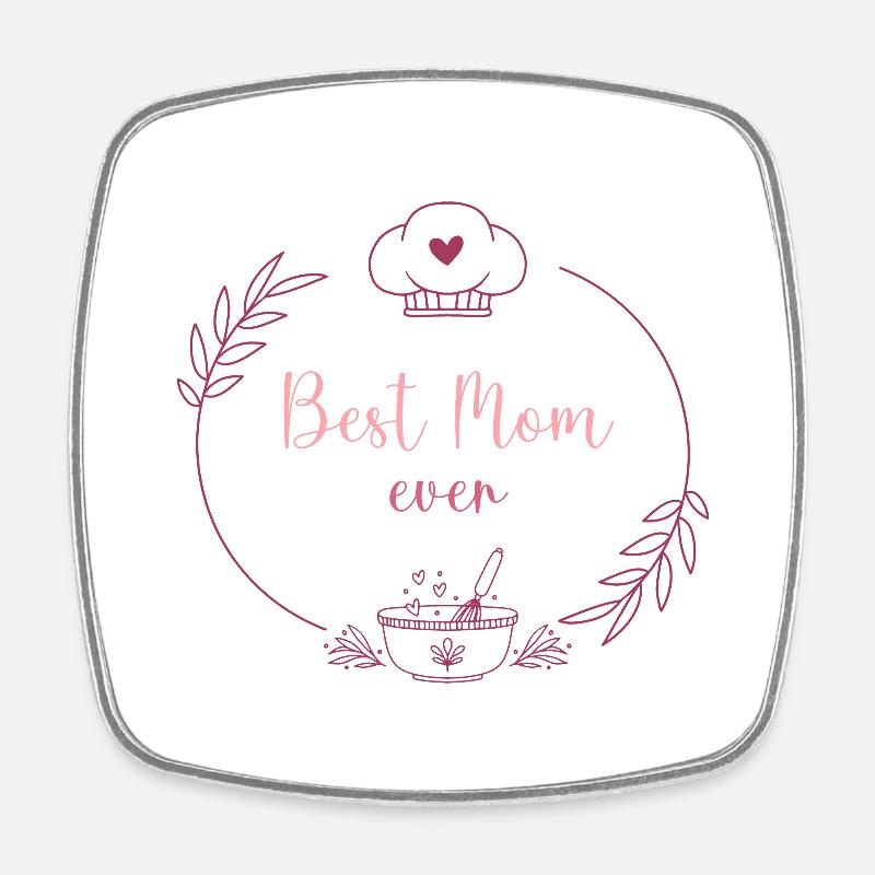 Best Mama Ever - Square fridge magnet - white