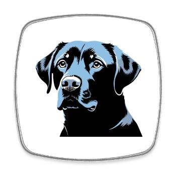 Labrador Retriever Head - Pet Dog Sticker - Square fridge magnet - white - Front