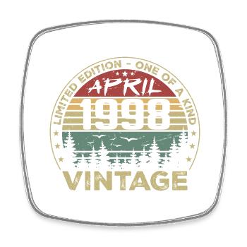 Cadeau Vintage Avril 1998 Anniversaire - Magnet carré - blanc - Devant