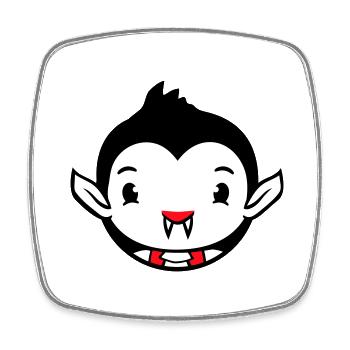Duck Vampire Halloween Costume Bloodsucker Monster - Square fridge magnet - white - Front