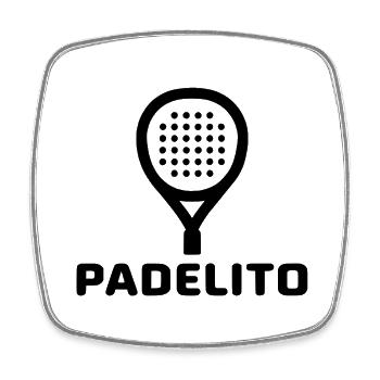 Padelito 4 - Viereckiger Kühlschrankmagnet - Weiß - Vorne