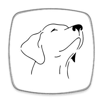 dog - Square fridge magnet - white - Front