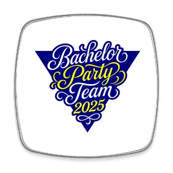 Bachelor Party Team 2025 - Square fridge magnet - white - Front