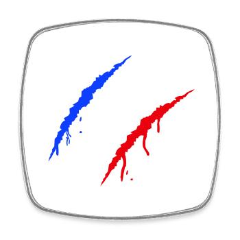 Claws France - Square fridge magnet - white - Front