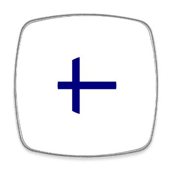 Finlande 2025 Suomi - Magnet carré - blanc - Devant