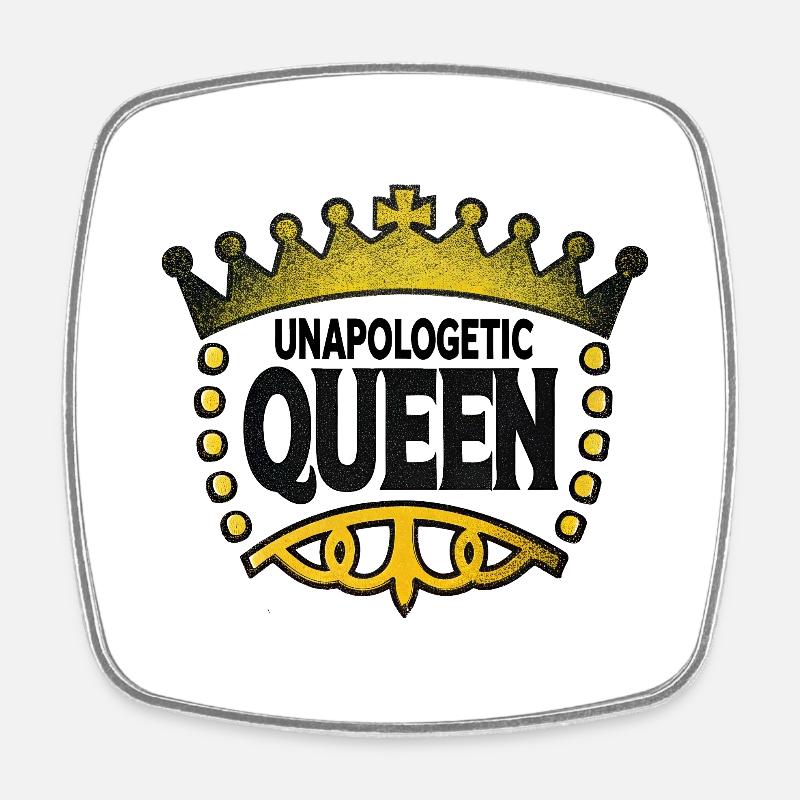 Unapologetic Queen - Square fridge magnet - white